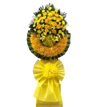 Vĩnh Niệm – vòng hoa phân ưu vàng cam