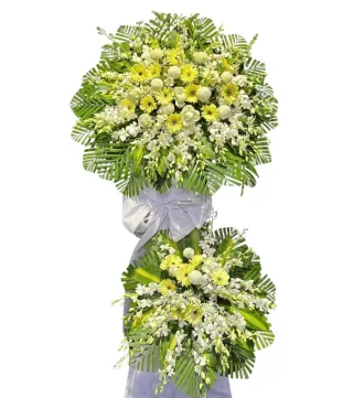 Thương Tiếc – kệ hoa phân ưu vàng trắng