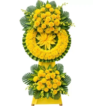 Dấu Nhớ – kệ hoa phân ưu cúc vàng