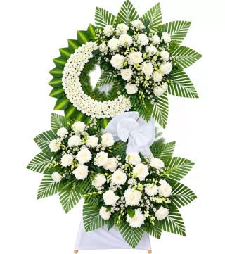 Tiễn Người – kệ hoa phân ưu hồng trắng · 1353