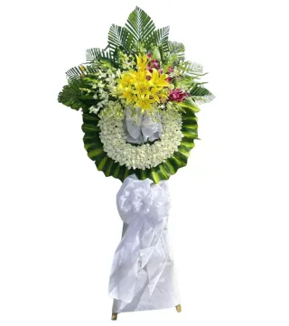 Thanh An – vòng hoa phân ưu vàng xanh