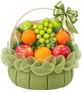 Thay Lời Nhắn – giỏ quà trái cây nho xanh