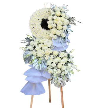 Mãi Nhớ – kệ hoa phân ưu trắng xanh · 0316